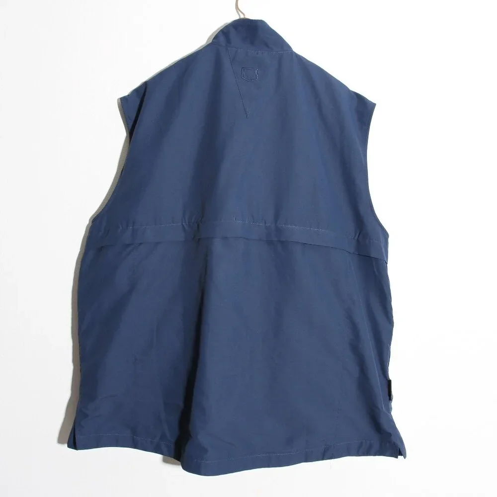 ScotteVest RFID Travel Vest Men's Navy Blue Pockets Full Zip Size XXL